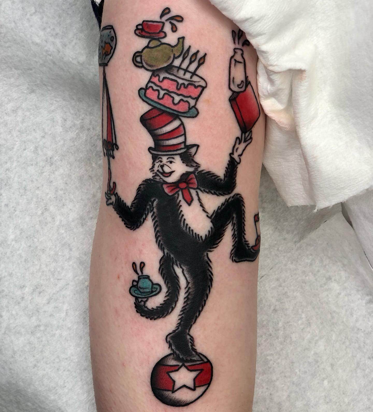 Cat With Top Hat Tattoo