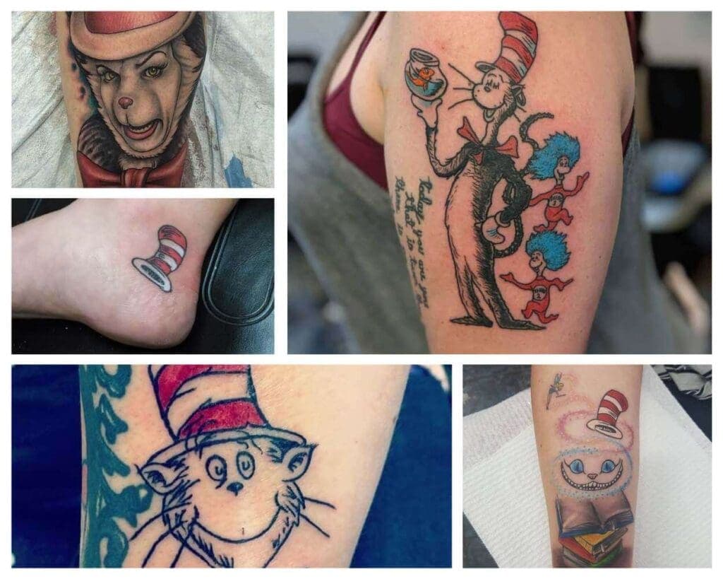 Cat in the Hat Tattoos: A Whimsical World of Cartoon Ink