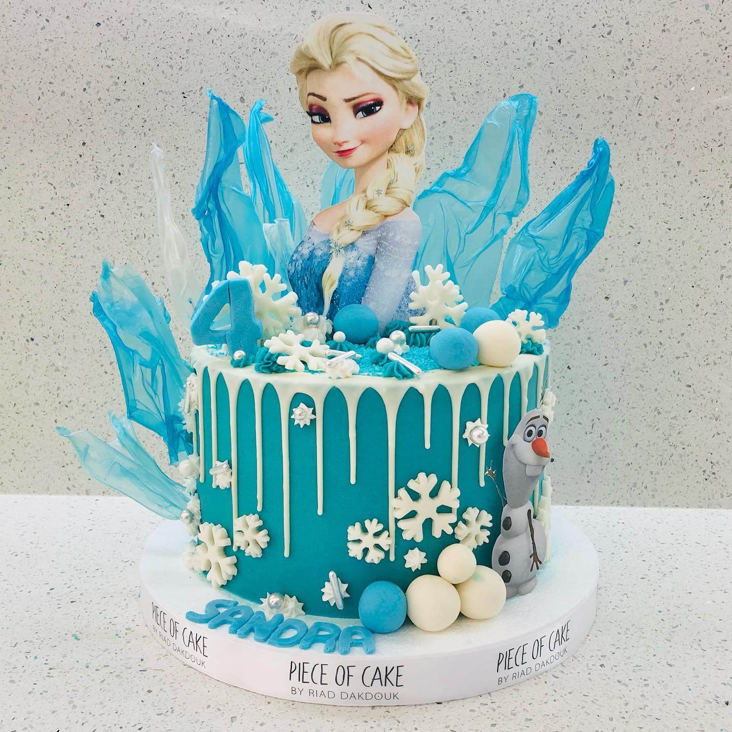 Elsa and Anna's Frozen Birthday Cake