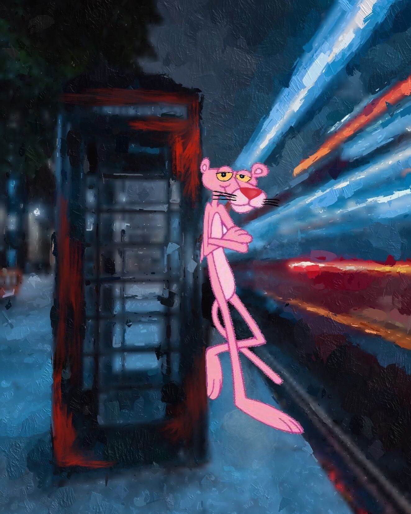 Pink Panther Painting Idea
