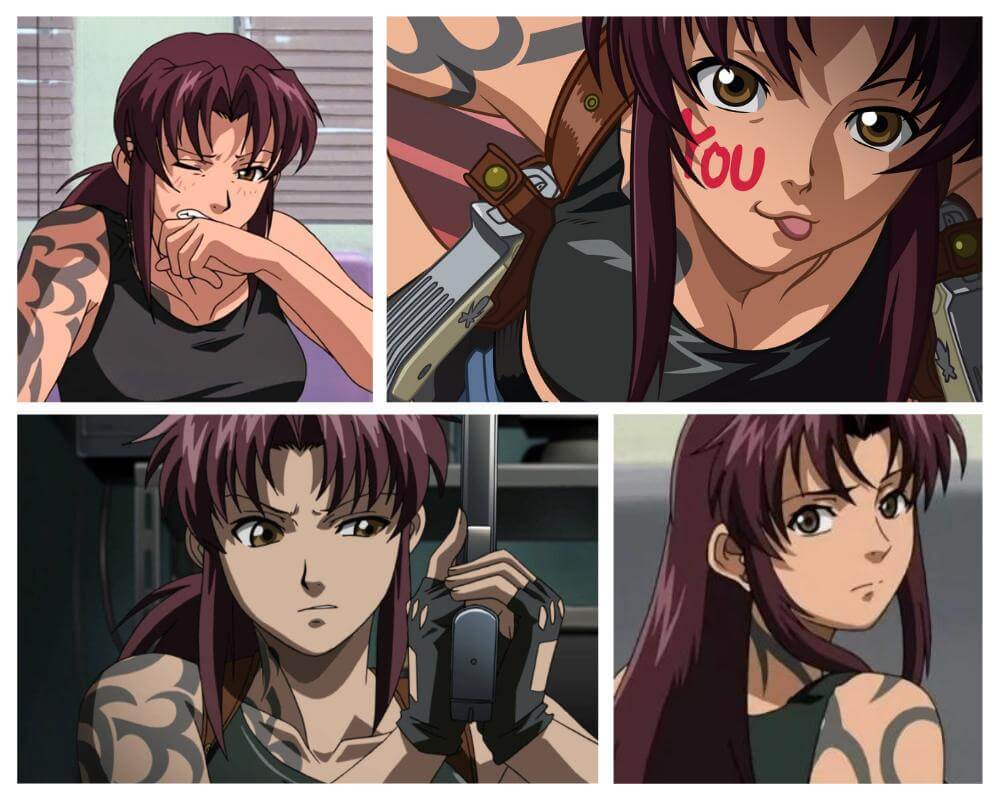 Revy - Black Lagoon - anime characters with tattoos
