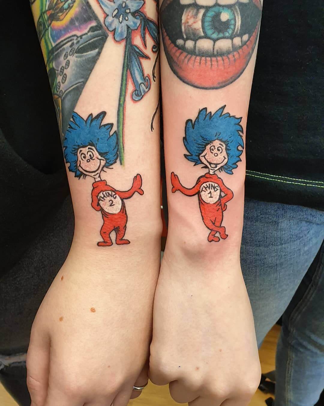 Thing One and Thing Two tattoo