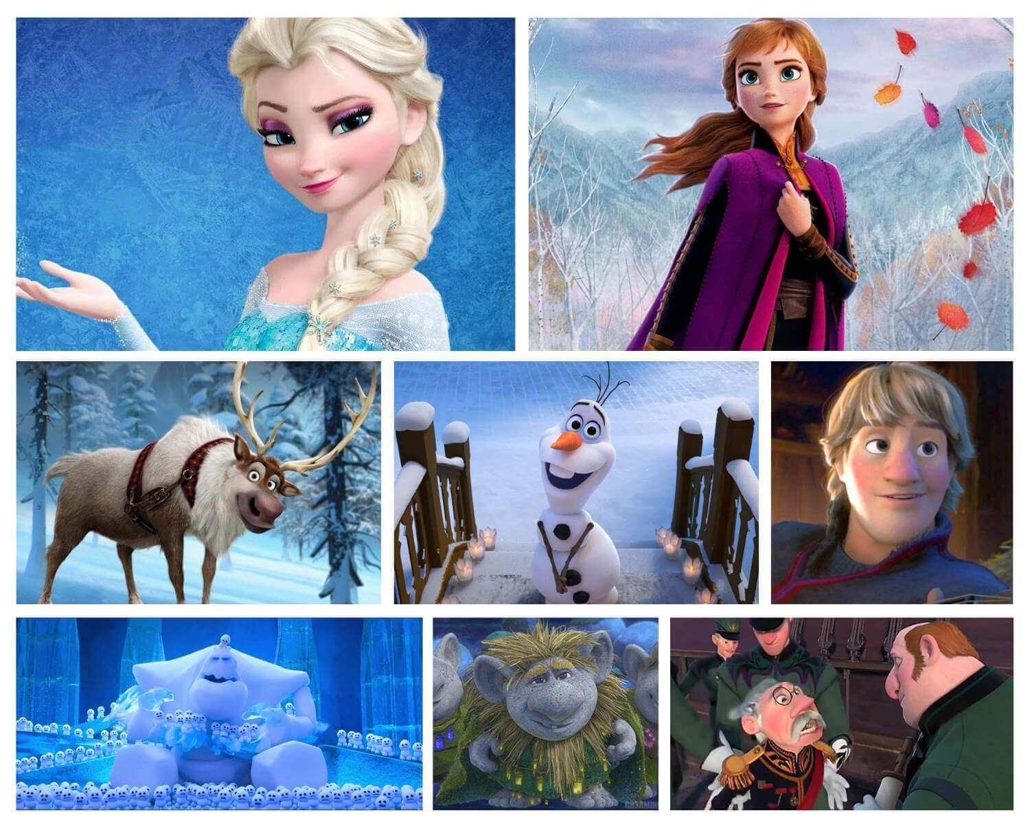 frozen disney characters names