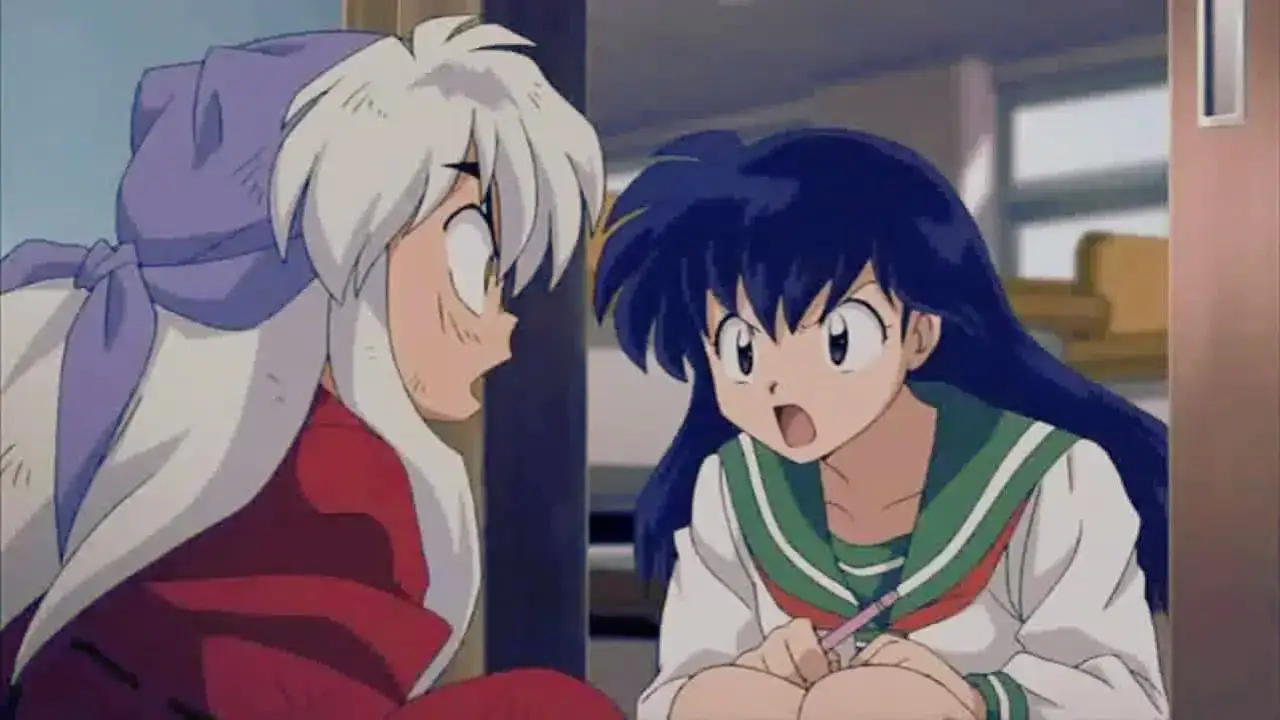 Kagome yelling Sit Boy at Inuyasha