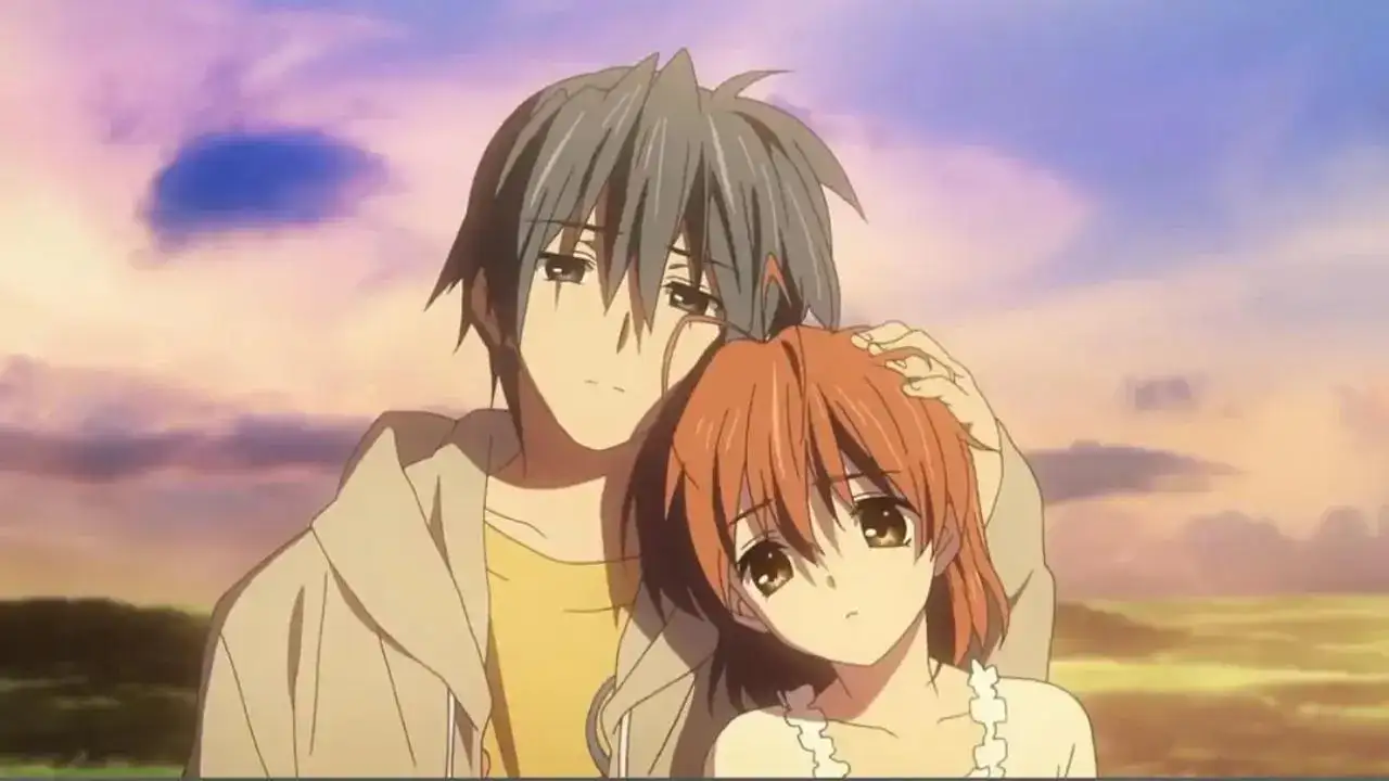 Tomoya and Nagisa in snow