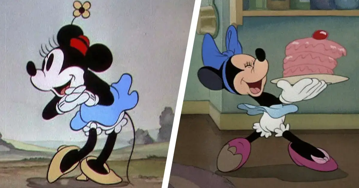 Minnie Mouse, a public domain cartoon character from 1928