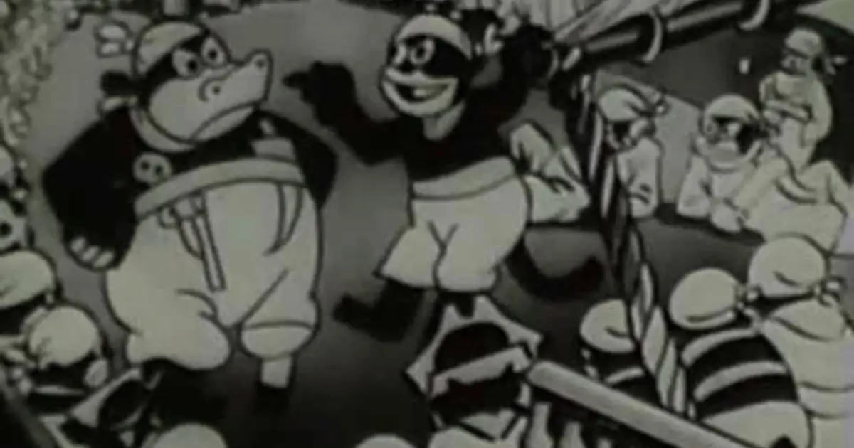 Peg-Leg Pete, the oldest Disney character and a public domain cartoon character