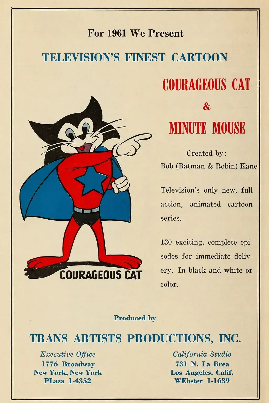 Courageous Cat and Minute Mouse Cartoon