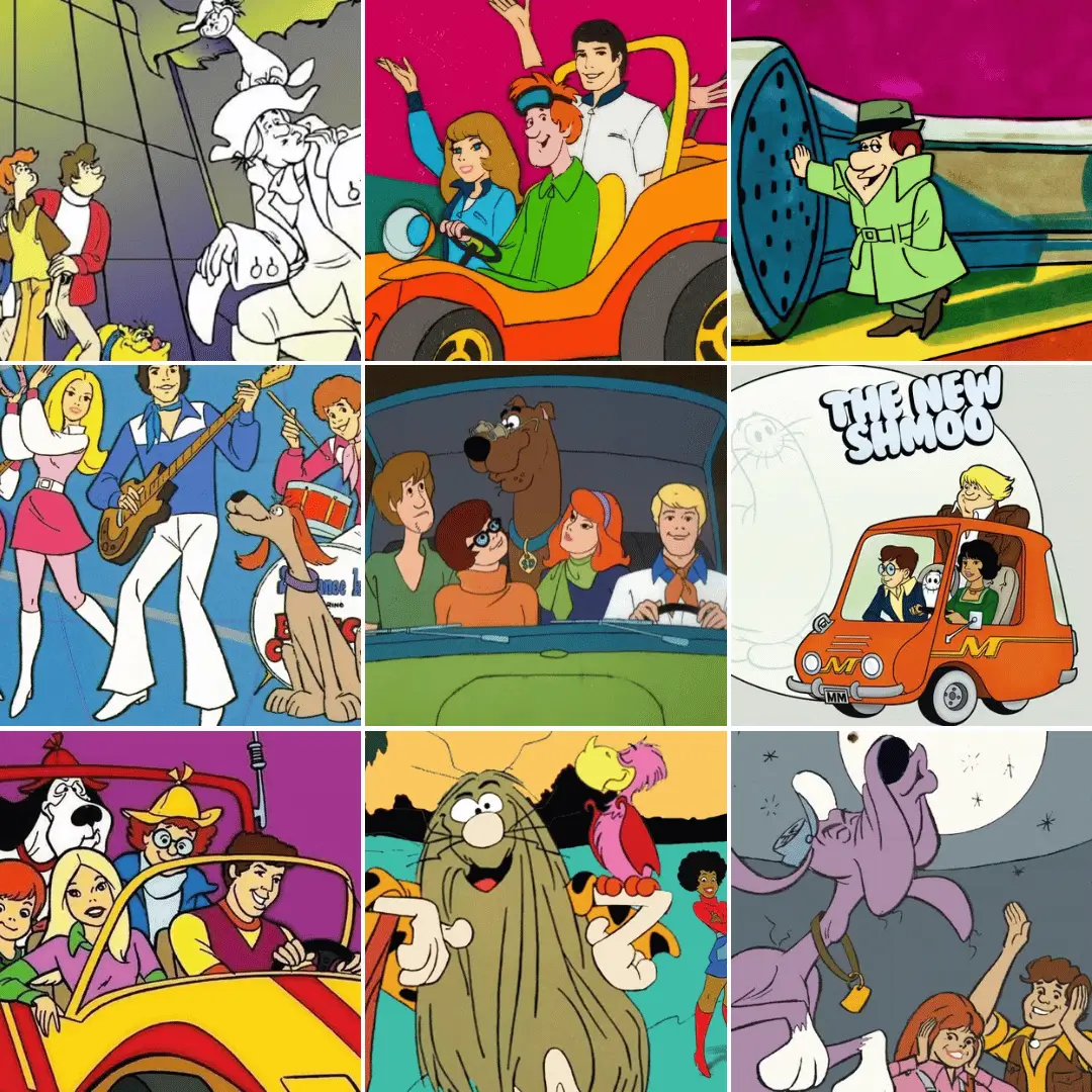 A collection of Hanna-Barbera Scooby-Doo clones and mystery cartoons