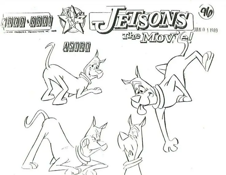 Astro production artwork from Jetsons The Movie