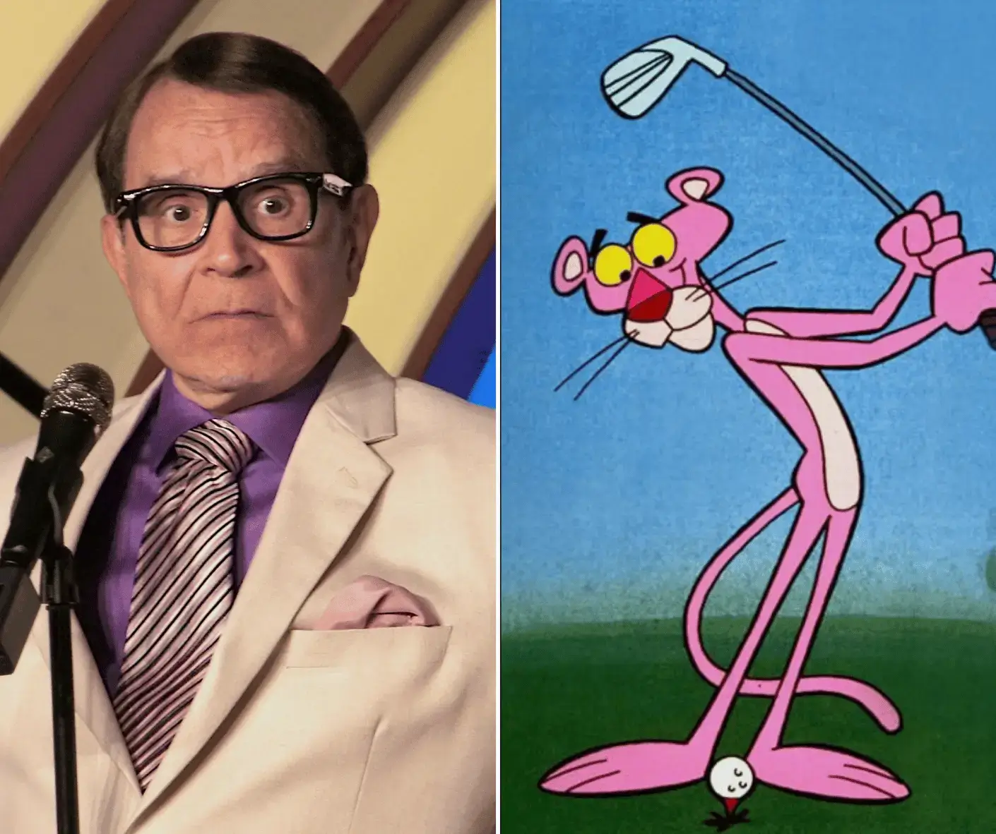 Rich Little with the Pink Panther character