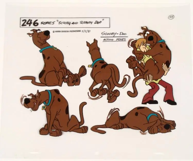 Original Scooby-Doo animation model cel