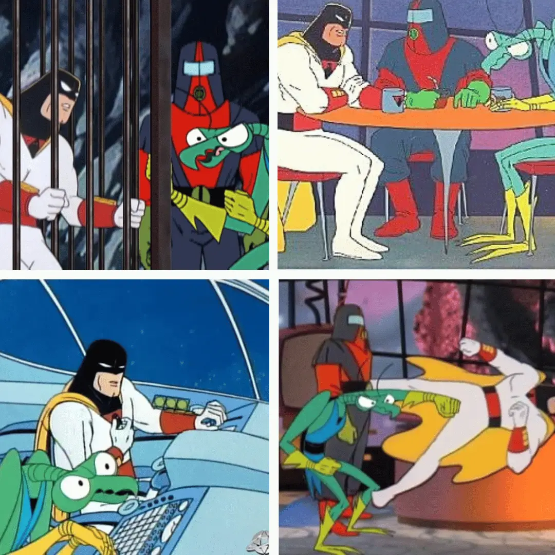 Space Ghost hosting Space Ghost Coast to Coast with Zorak and Moltar