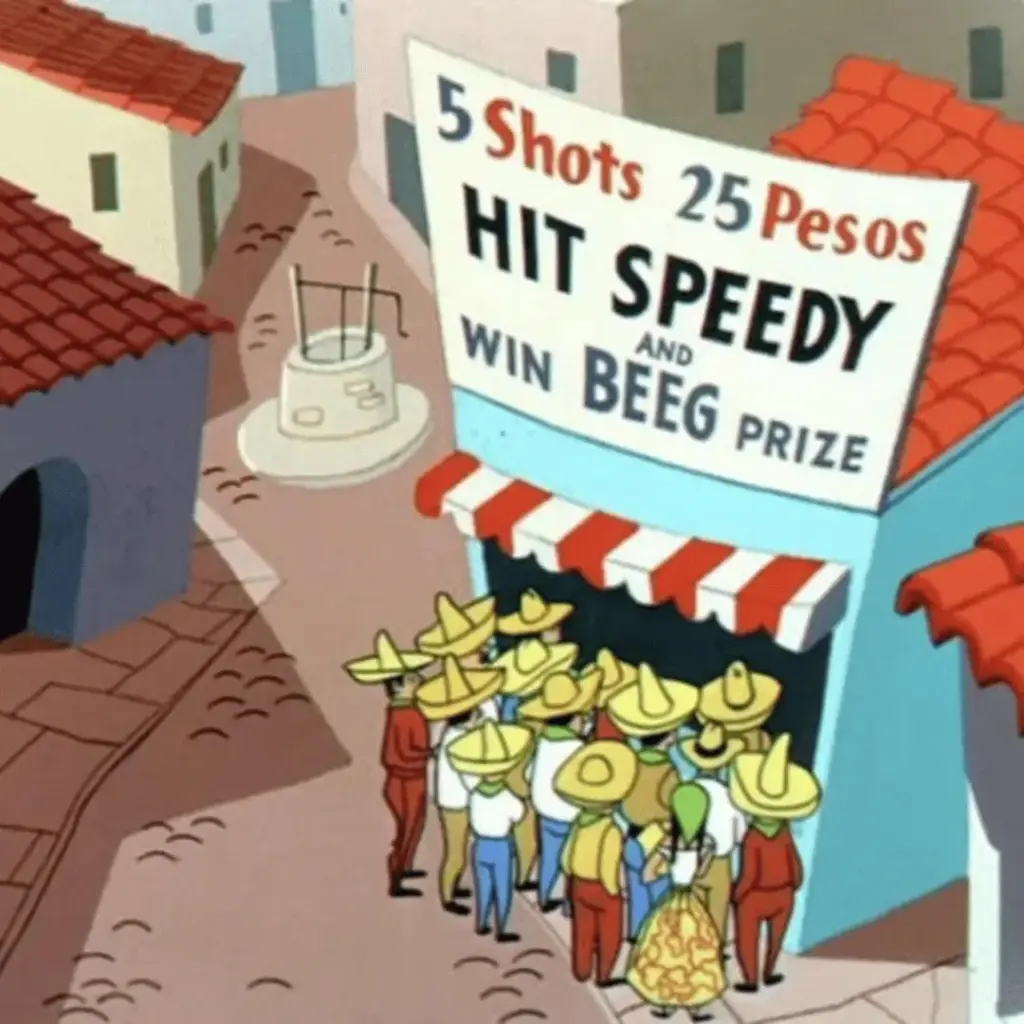 Speedy Gonzales as a popular cartoon hero in Mexico