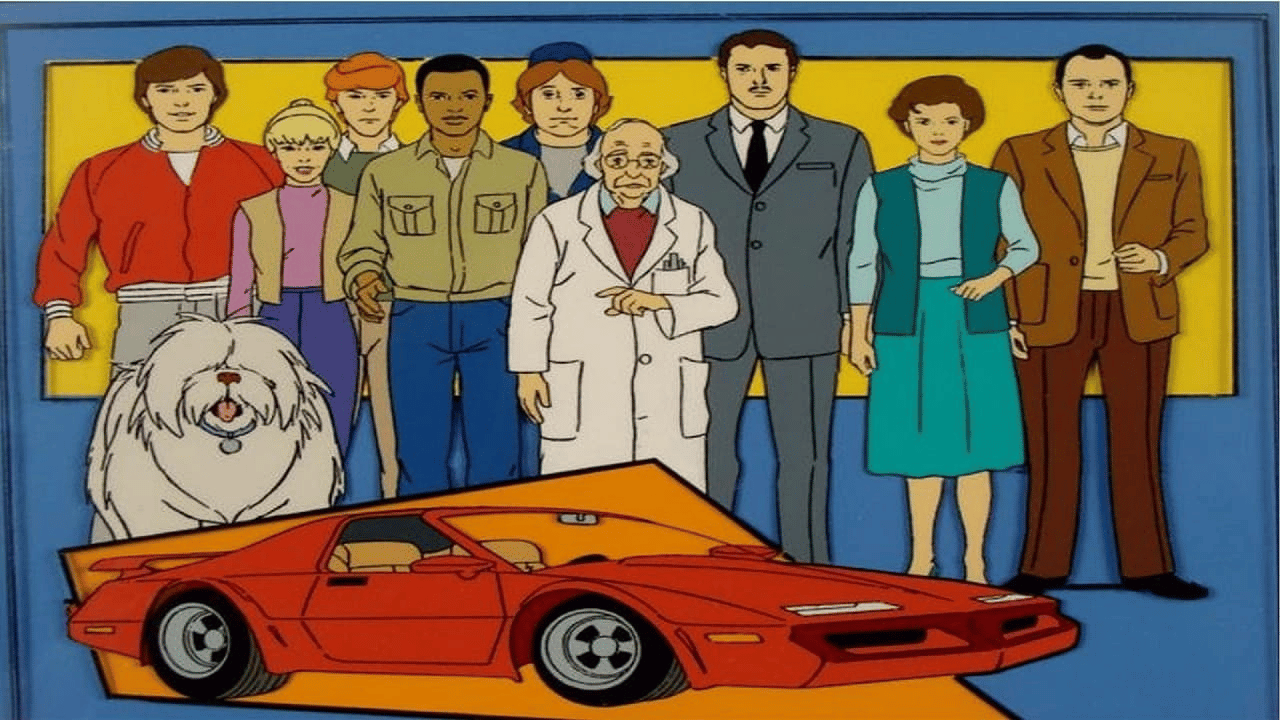 Brett Matthews, Pattie, Alex and Rusty from Turbo Teen