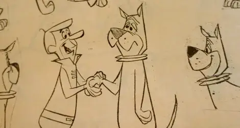 Astro pencil drawing from the Warner Bros animation archive