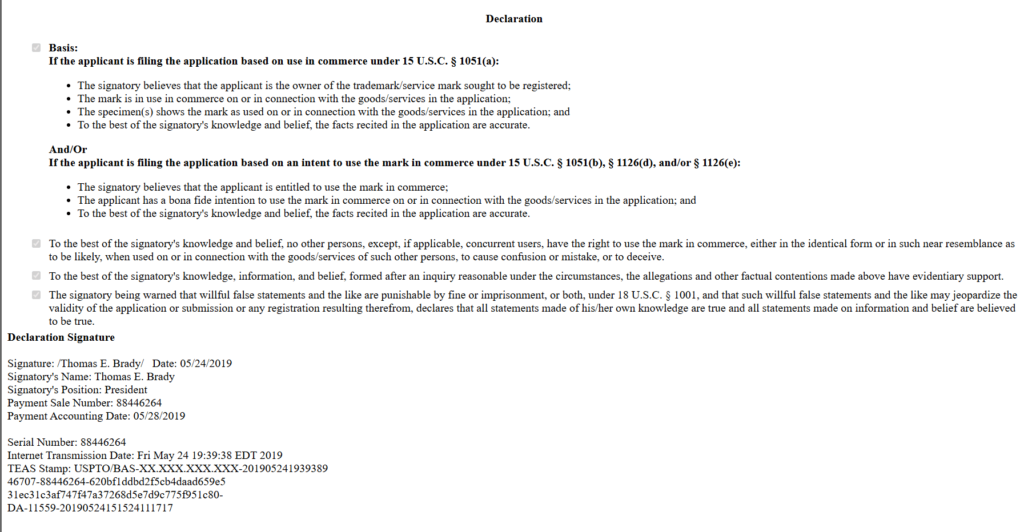 TEB Capital Management filing details for the Tom Terrific trademark application