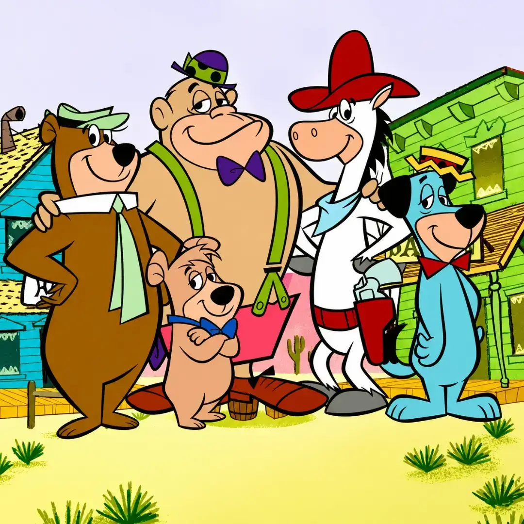 Hanna-Barbera characters with collars and neck accessories