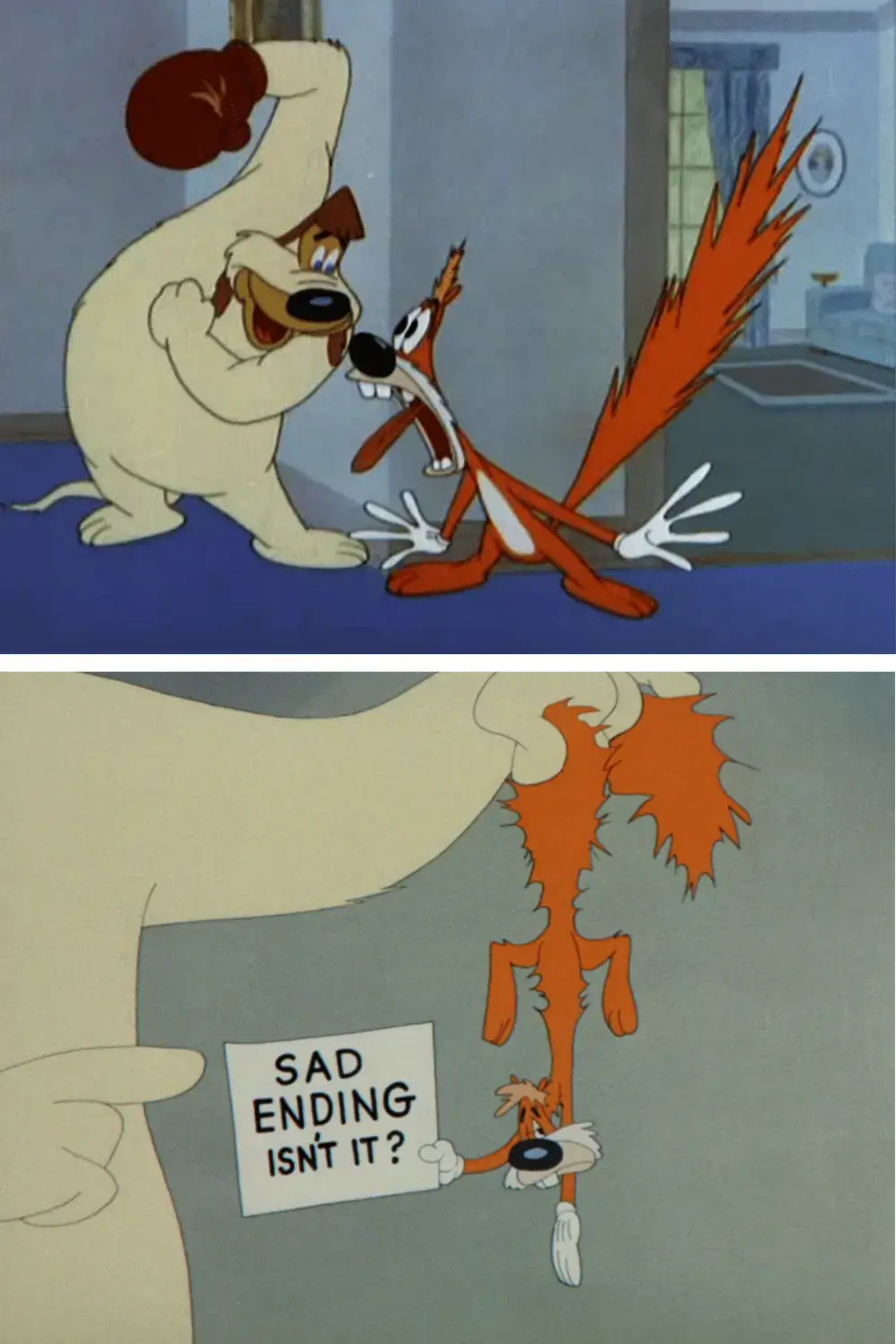 The apparent Screwy Squirrel death gag in Lonesome Lenny