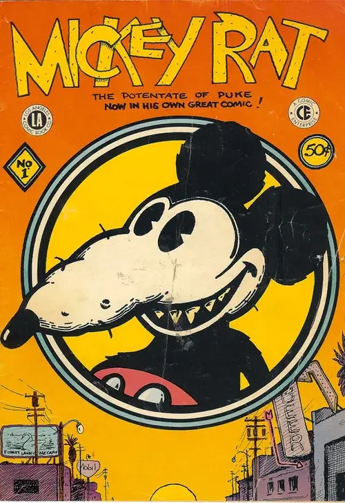 Mickey Rat issue 1 underground comic cover by Robert Armstrong