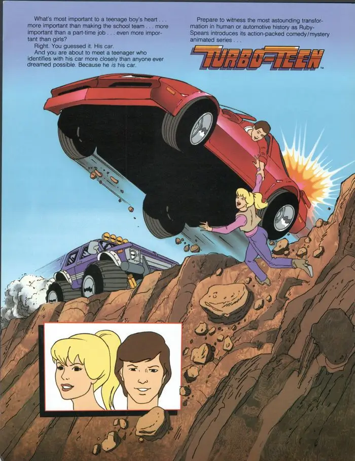 Vintage ABC advertisement promoting the 1984 Turbo Teen cartoon