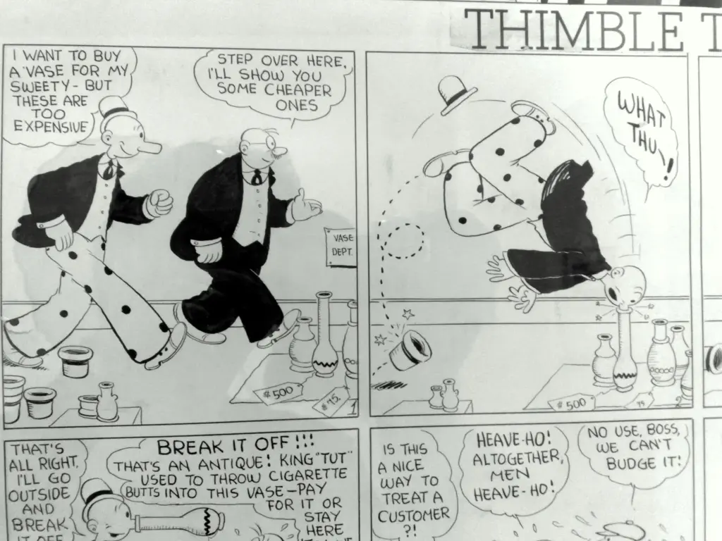 Ham Gravy appearing with Olive Oyl before Popeye joined Thimble Theatre