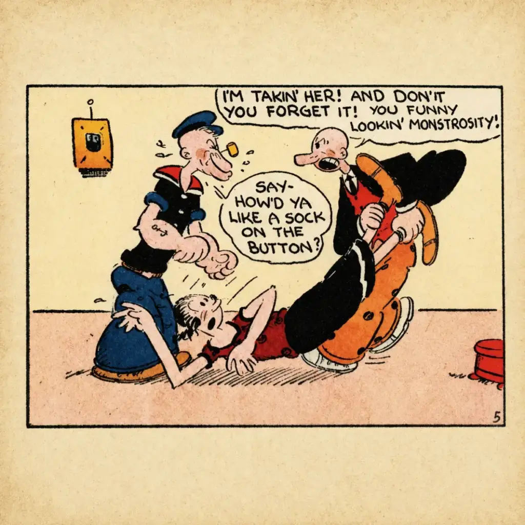 Ham Gravy during his final period as a regular Thimble Theatre character in 1930