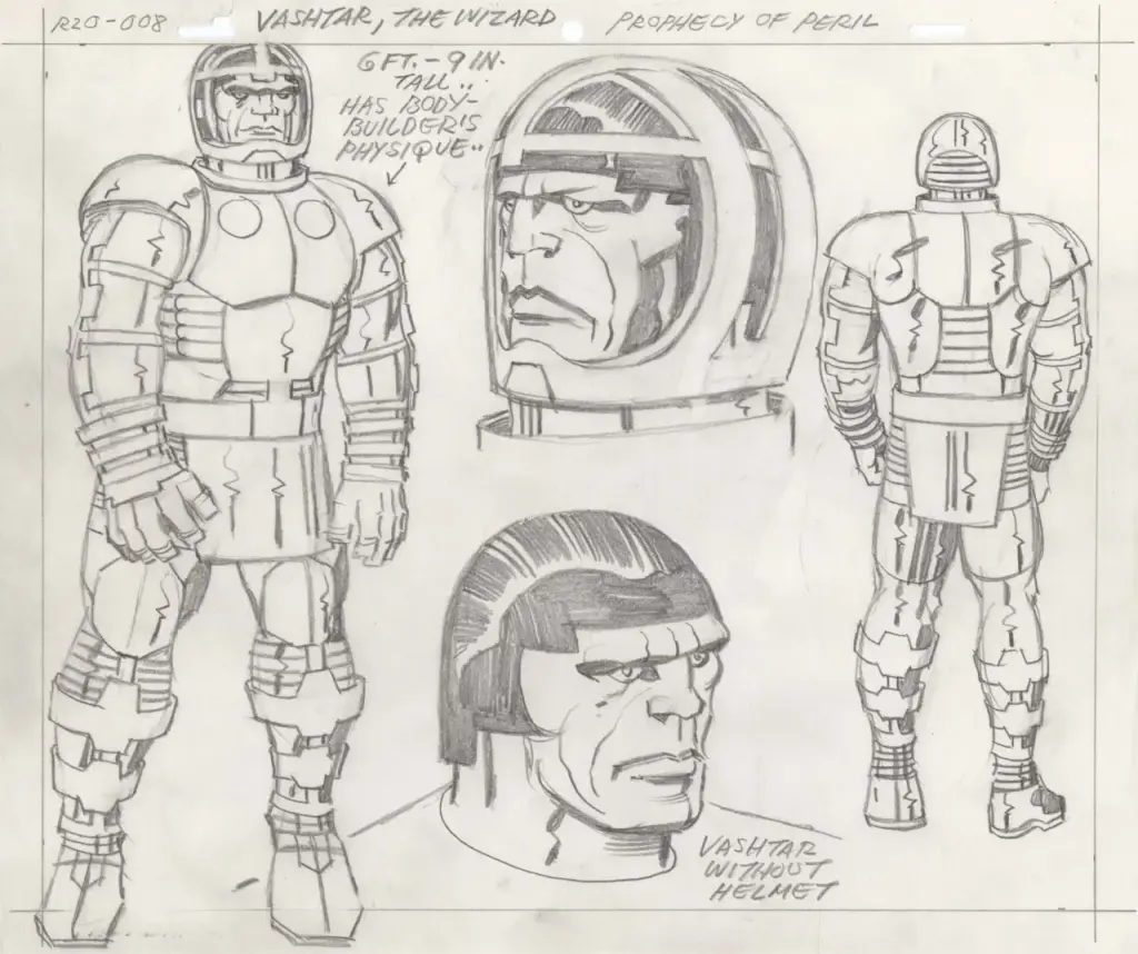 Original Jack Kirby production artwork for Thundarr the Barbarian
