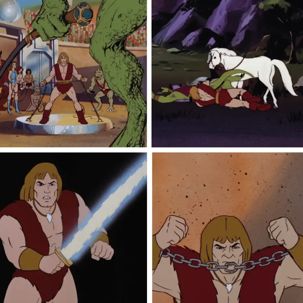 Scenes from the 21 episodes of Thundarr the Barbarian