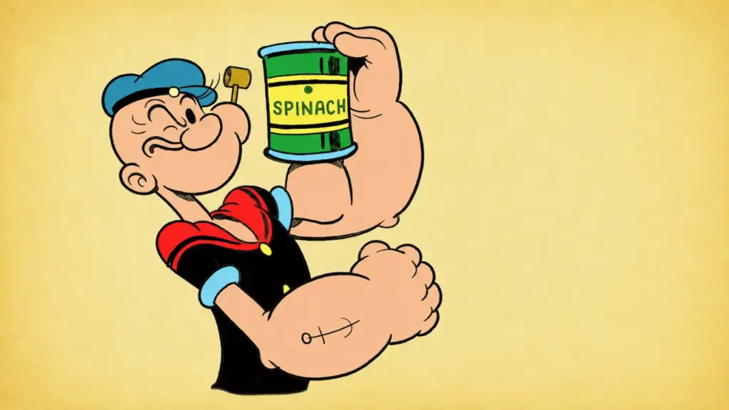 why popeye eats spinach
